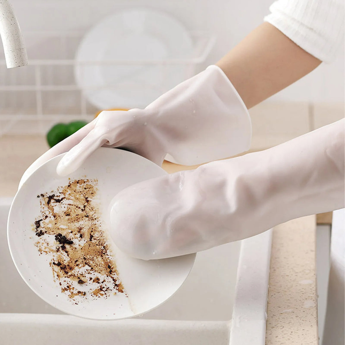 SILICONE DISHWASHING GLOVES