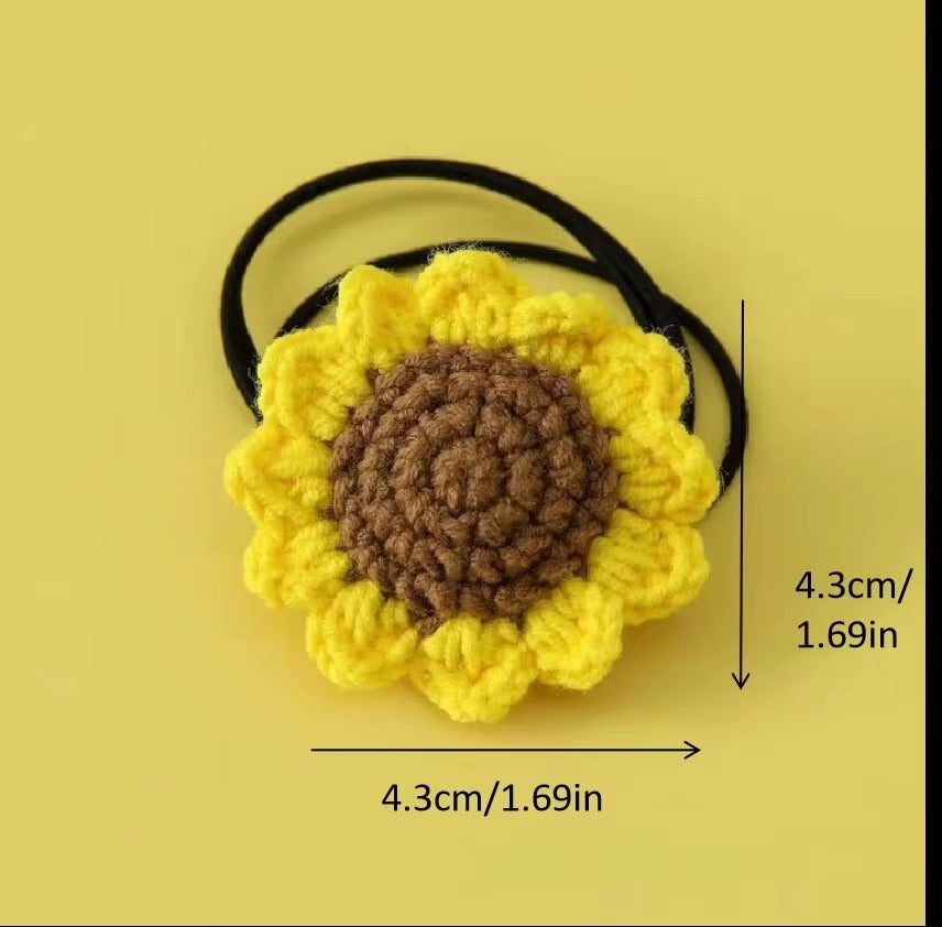 Adorable Sunflower Rubber Hair Band
