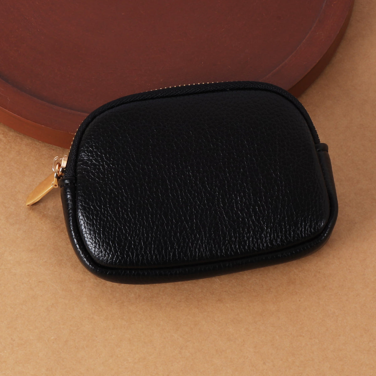 The "Everyday Carry" Key Fob Pouch: Textured Pebble Grain Zip Wallet