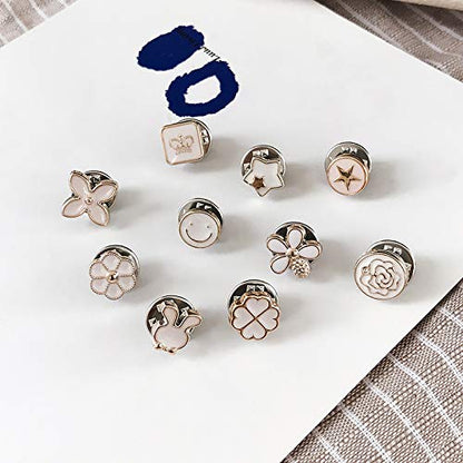 Button Brooch Safety Pins for Women's Clothing