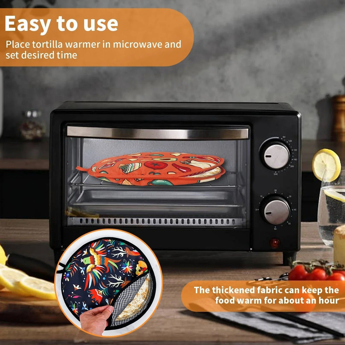 Roti Heat Insulated Cloth Pouch – Microwave & Oven Safe