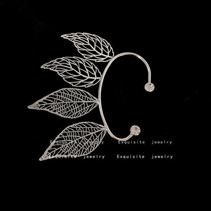 Leaf-shaped Cuff Earrings