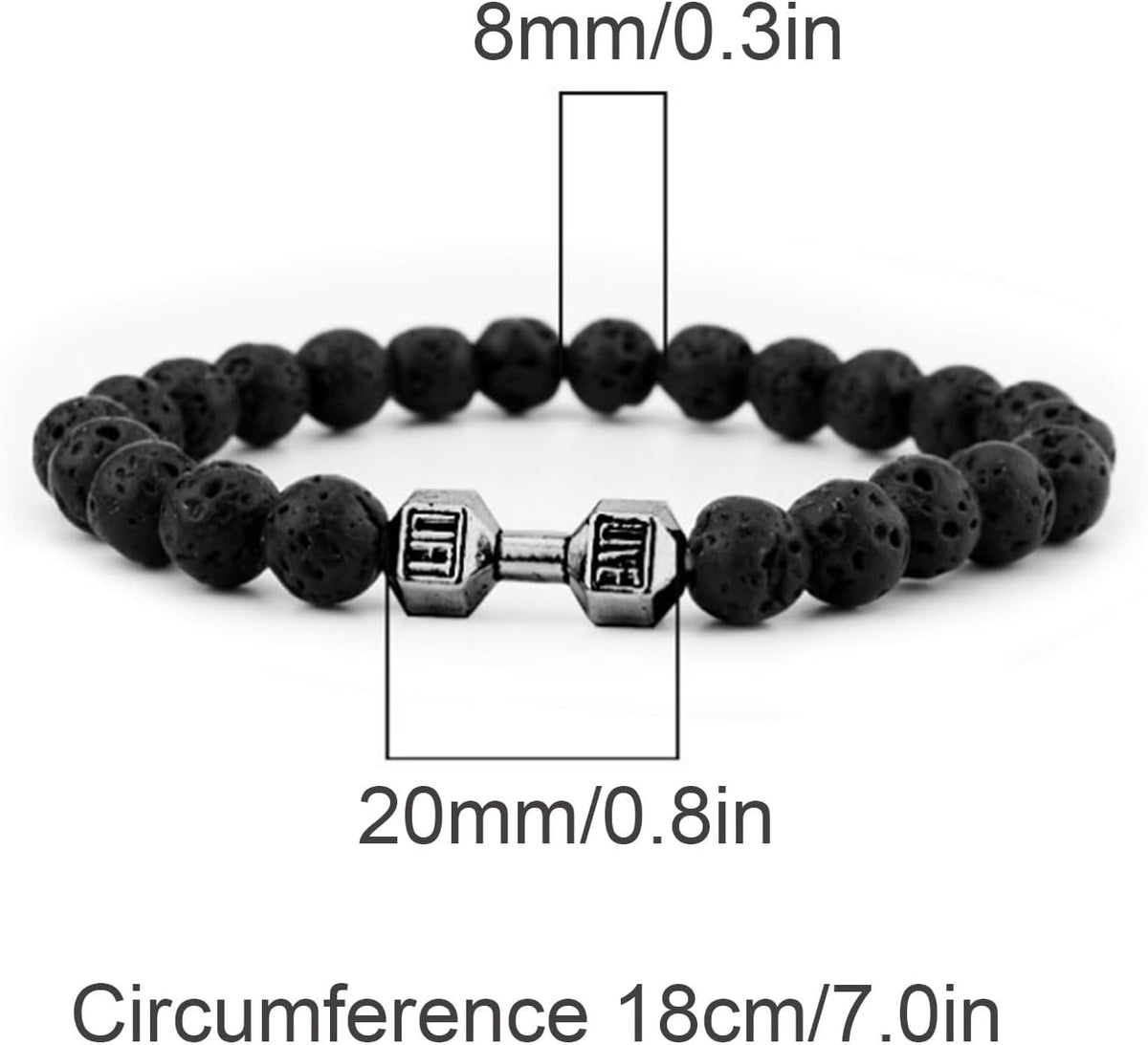 Gym Lava Stone Bracelet