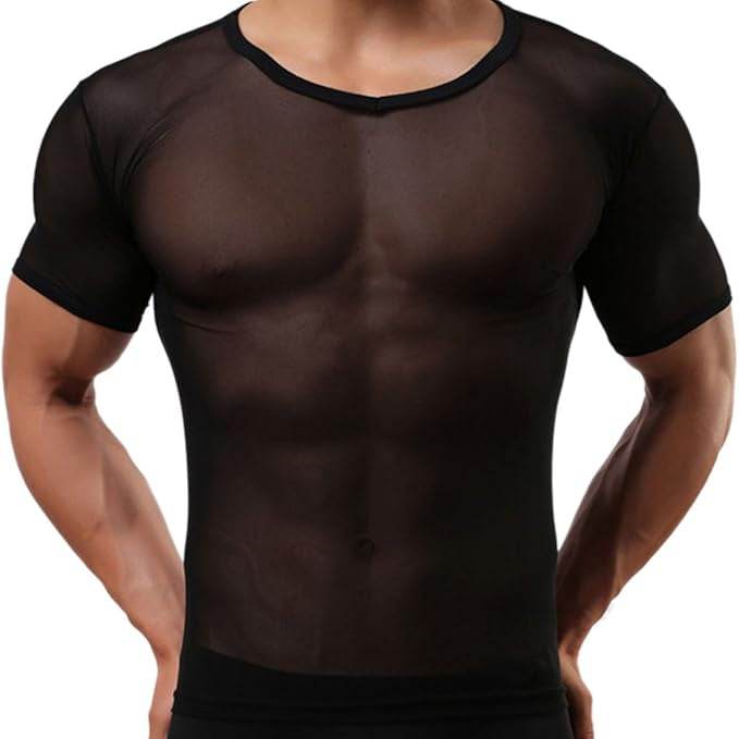 Transparent Short Sleeve T-Shirt For Men