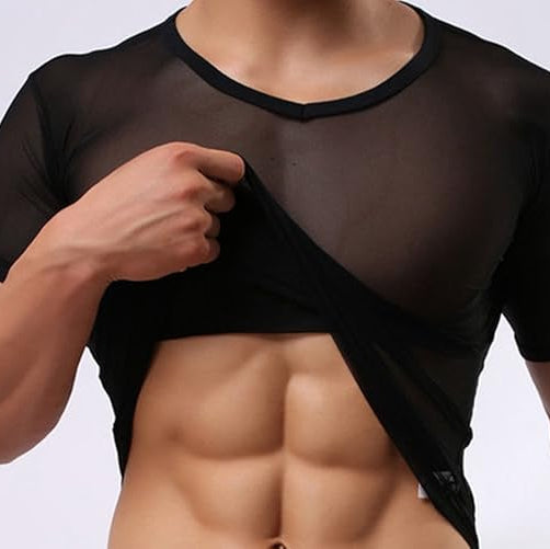 Transparent Short Sleeve T-Shirt For Men