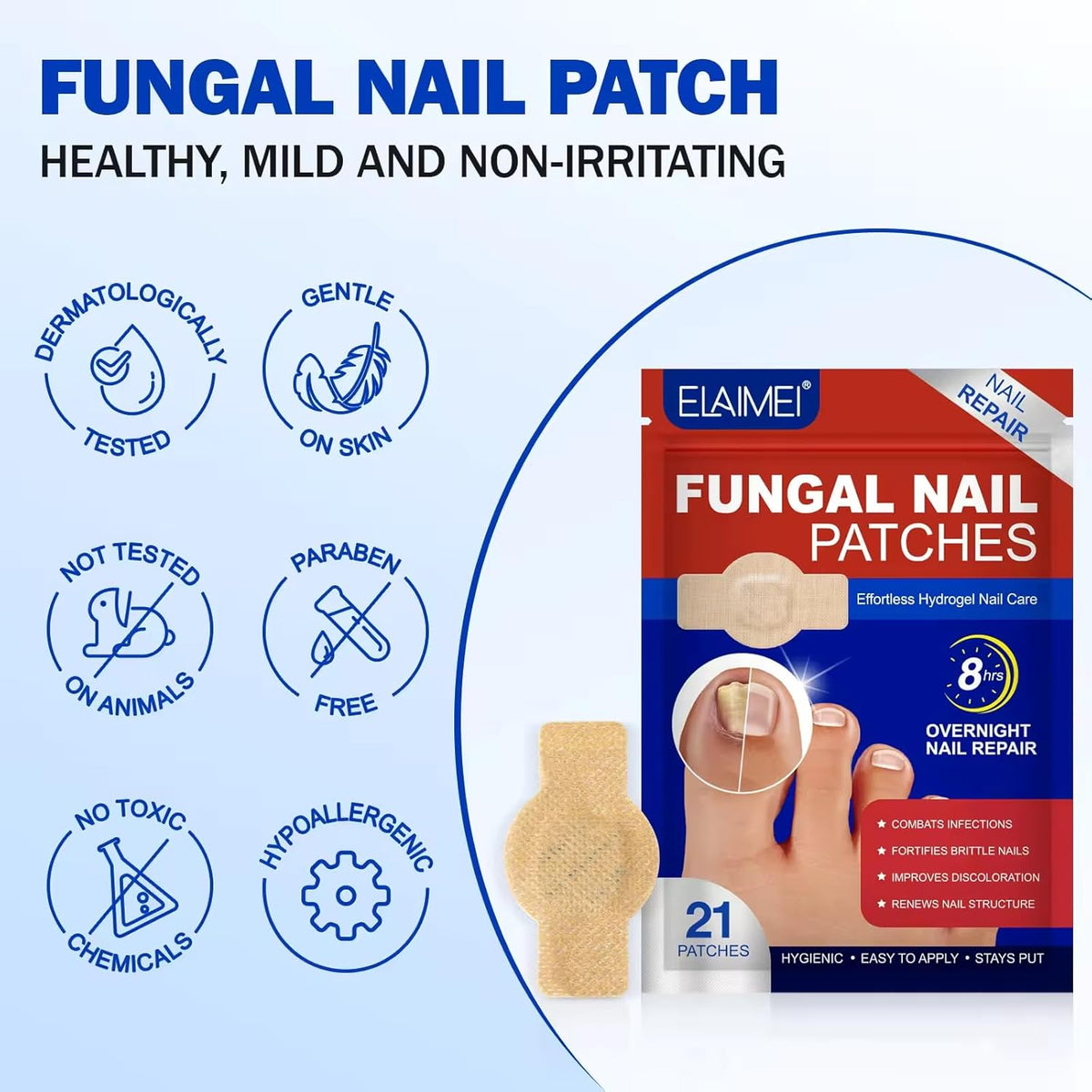 Nighttime Renewal Fungal Nail Treatment Patches