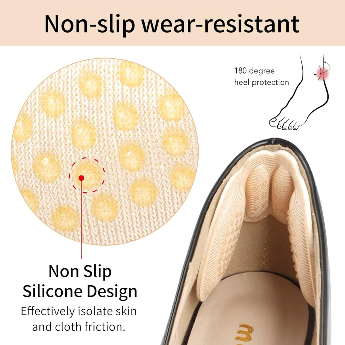 Heel Cushion Pads – 2 Pairs (4 pads)