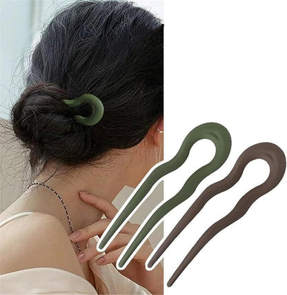 Vintage Elegant U-shaped Wavy Hairpins
