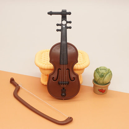 🎻 Mini Wooden Violin with Bow – Cute Decorative Piece 🎻