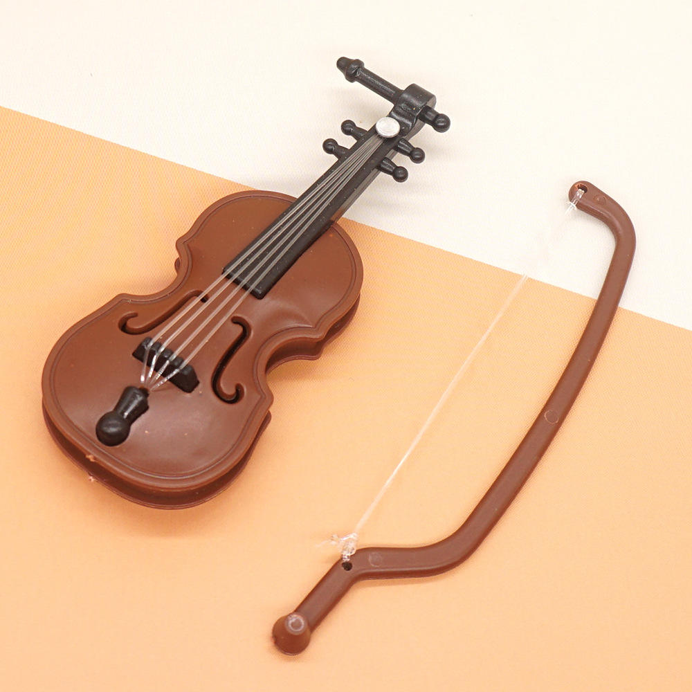🎻 Mini Wooden Violin with Bow – Cute Decorative Piece 🎻