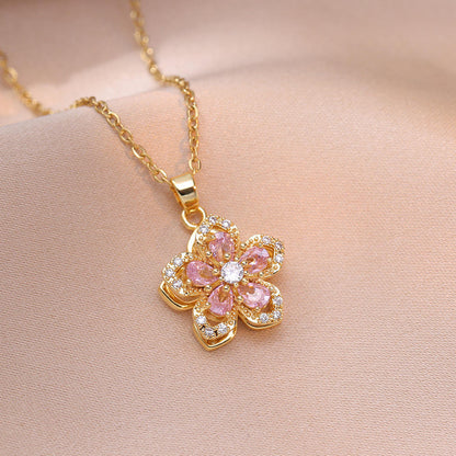 Aurielle Rotating Blossom Necklace
