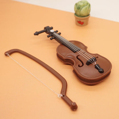 🎻 Mini Wooden Violin with Bow – Cute Decorative Piece 🎻