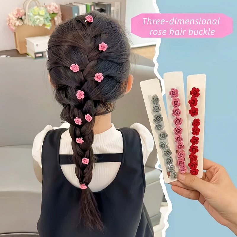 Rose Flower Hair Clips