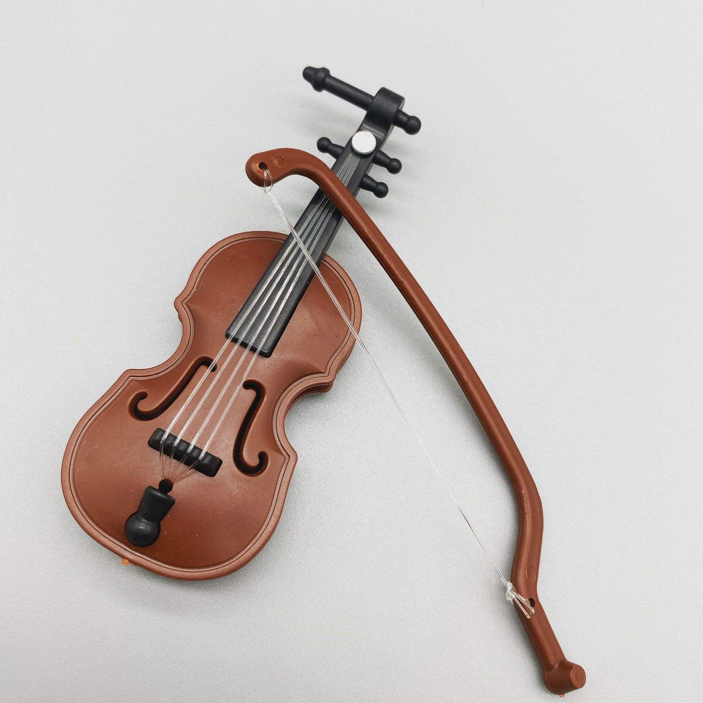 🎻 Mini Wooden Violin with Bow – Cute Decorative Piece 🎻