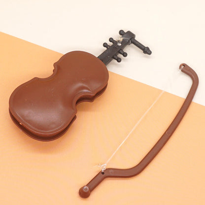 🎻 Mini Wooden Violin with Bow – Cute Decorative Piece 🎻