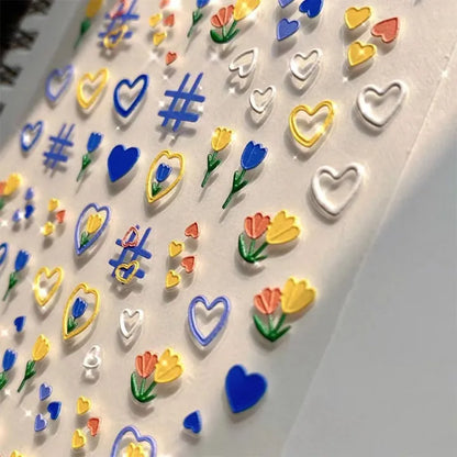 Flower Nail Stickers