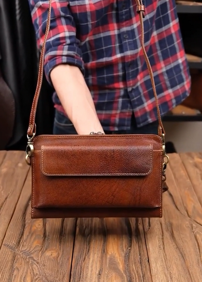 Leather Zipper Phone Handbag Wallet