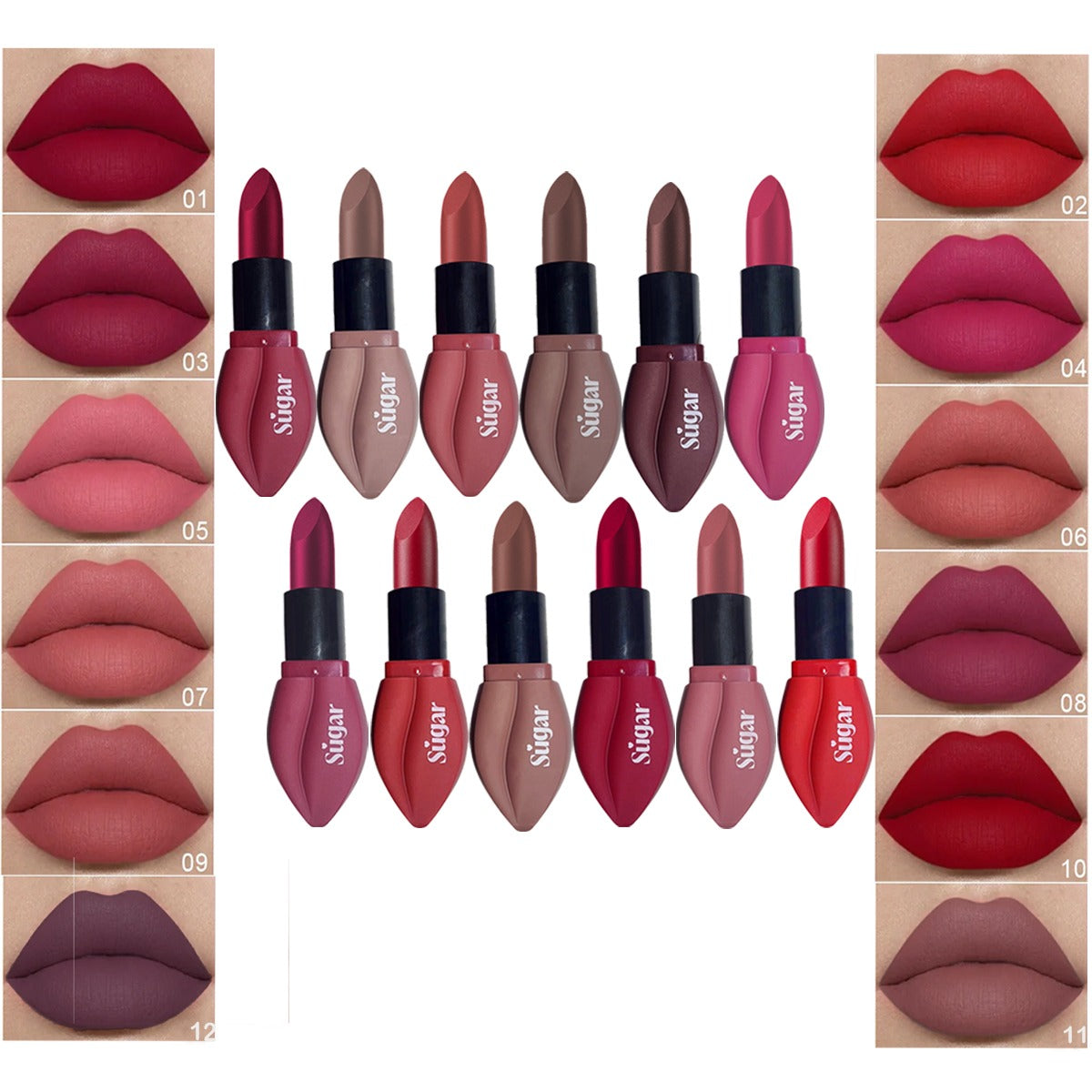 Sugar Matte Lipstick Collection – 24HR Long Lasting Colour