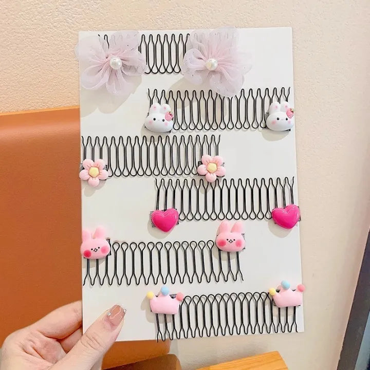 Girls Flower Bow Hair Comb