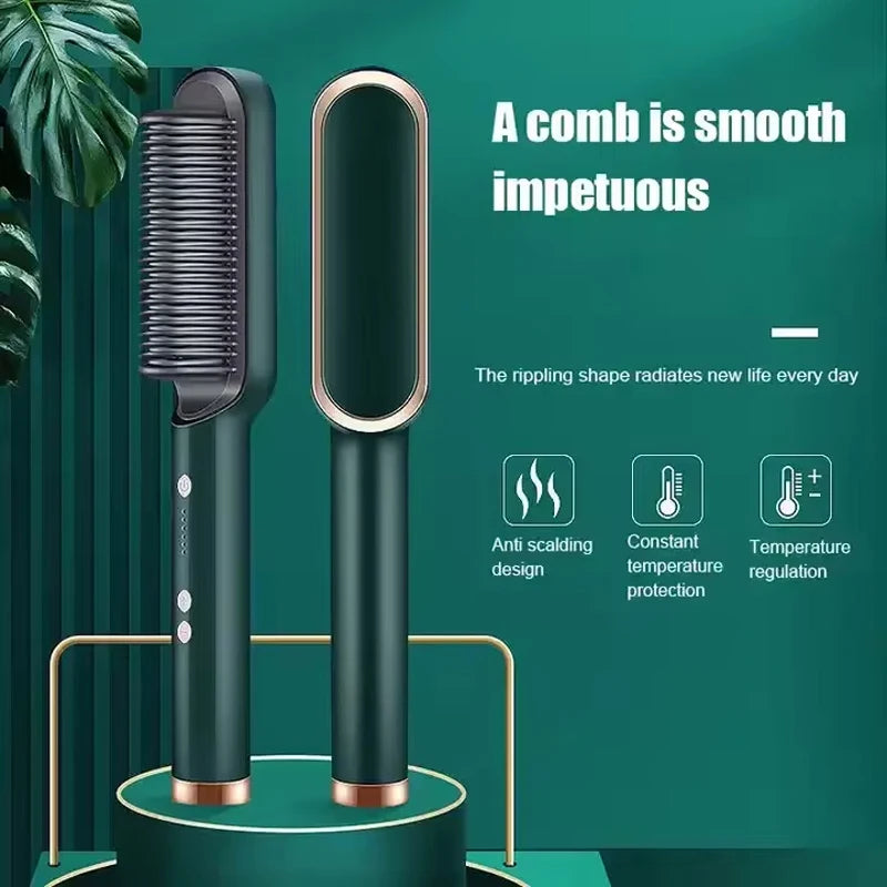 Multifunctional Hair Straightener and Curler Brush