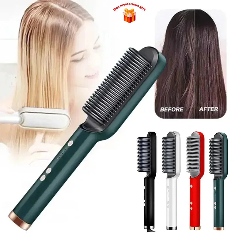 Multifunctional Hair Straightener and Curler Brush