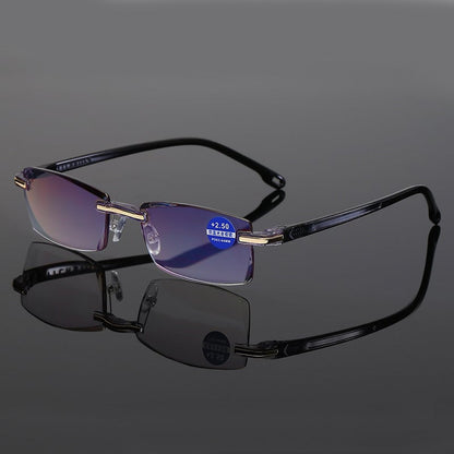 New Sapphire High Hardness Anti-Blue Progressive Far and Near Dual-Use Reading Glasses