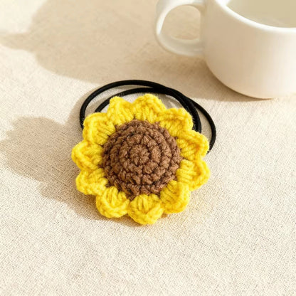 Adorable Sunflower Rubber Hair Band